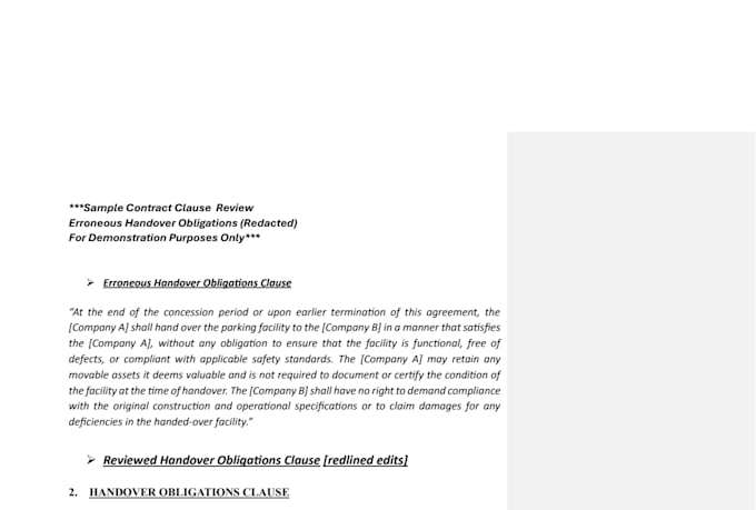 review and refine your business contracts and agreements